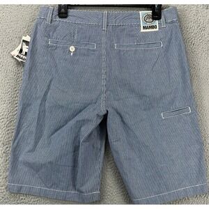Mambo Australia Shorts Size 30 Mens Hickory Pin Stripe Blue White Cotton New